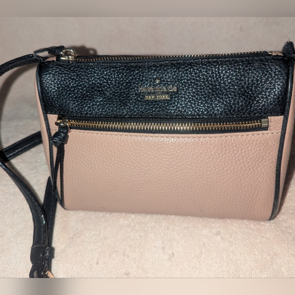 Kate Spade Jackson Street Mini Cayli Black and Pink Crossbody Bag.
